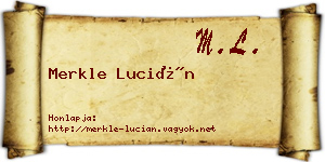 Merkle Lucián névjegykártya